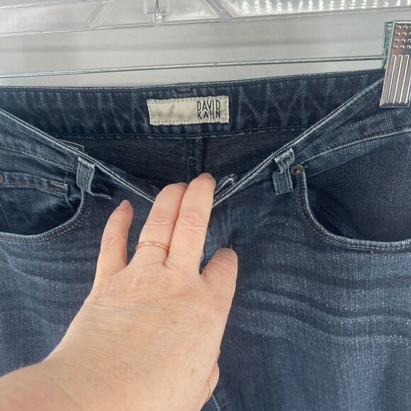 David Kahn Women's Taper Leg Jeans Mid Rise Denim 5 Pocket Indigo Size 26 - Picture 8 of 13